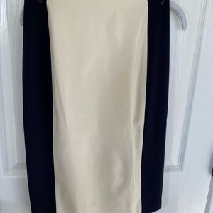 J. Crew pencil skirt, Navy & Ivory, Size 000